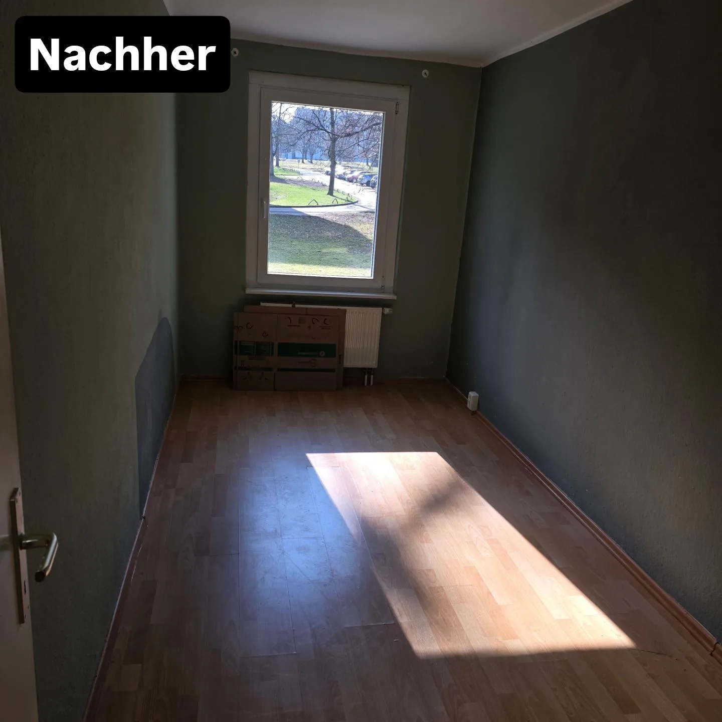Nachher: Besenrein geräumte Wohnung