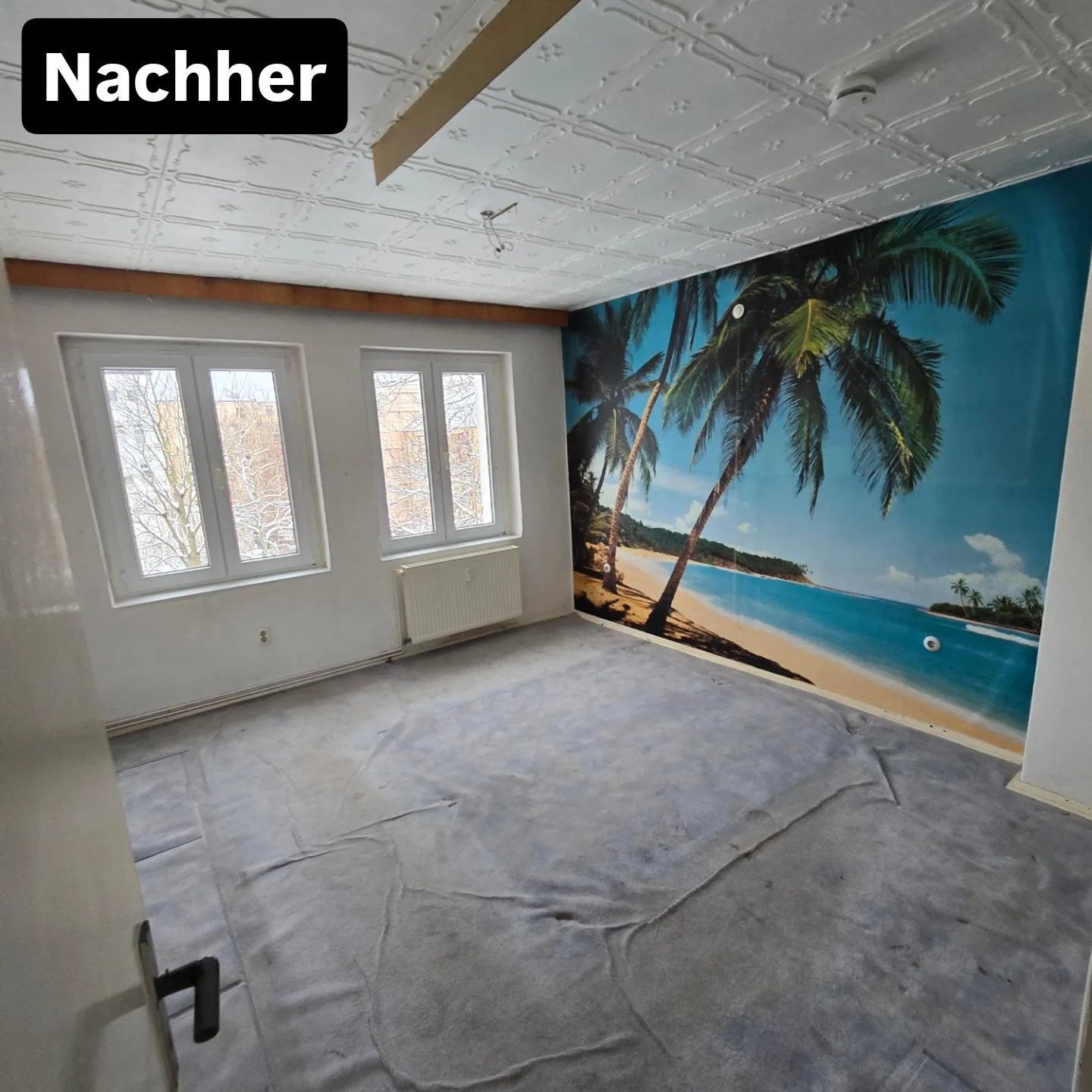 Vorher: Vollgestelltes Wohnzimmer